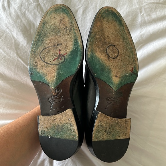 Pastori men’s black slip on leather loafers size 8 made in Italy - Picture 5 of 8